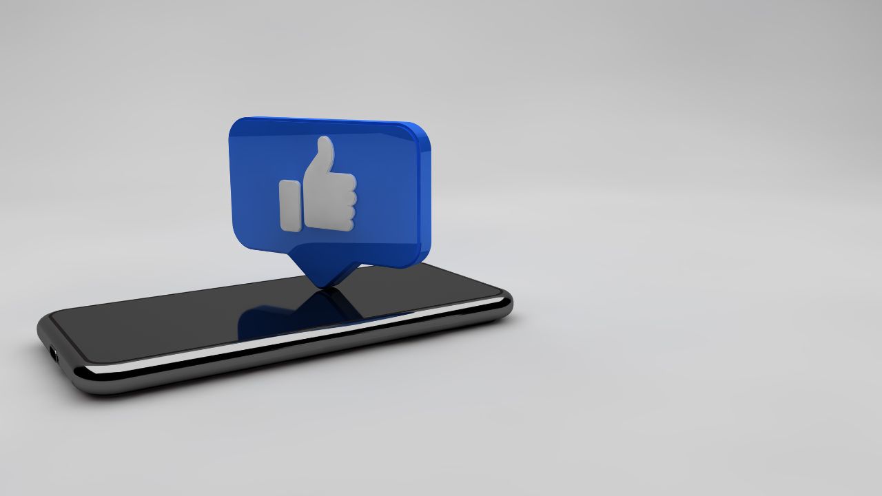 celular com elemento 3d em formato de positivo