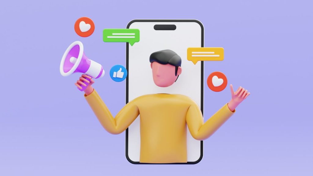 elementos que simbolizam ideias e redes sociais